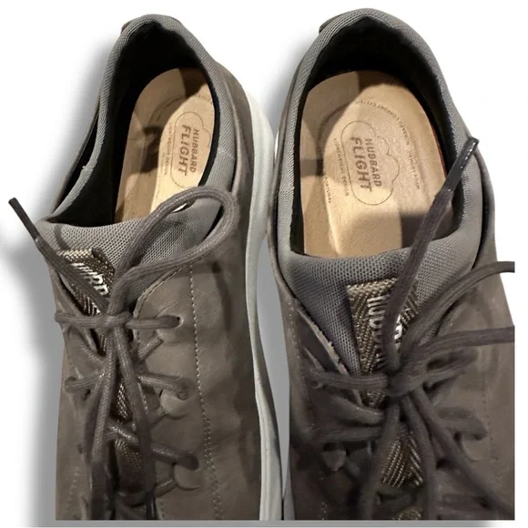 Gray and White Low-Top Sneakers with White Soles - Picture 6 of 7